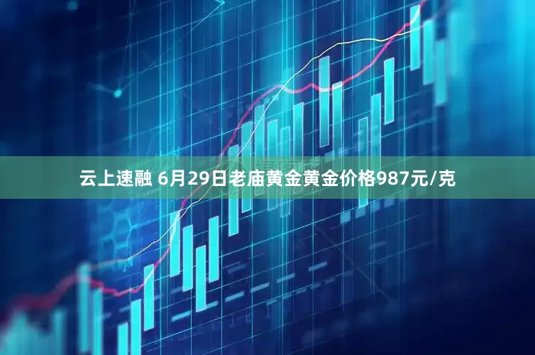 云上速融 6月29日老庙黄金黄金价格987元/克